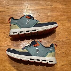 On Running Kids' Sneakers in Blue and Orange and yellow